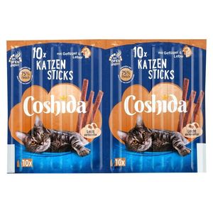 تشویقی گربه کوشیدا مدل مدادی طعم مرغ و جگر وزن 50 گرم بسته 10 عددی